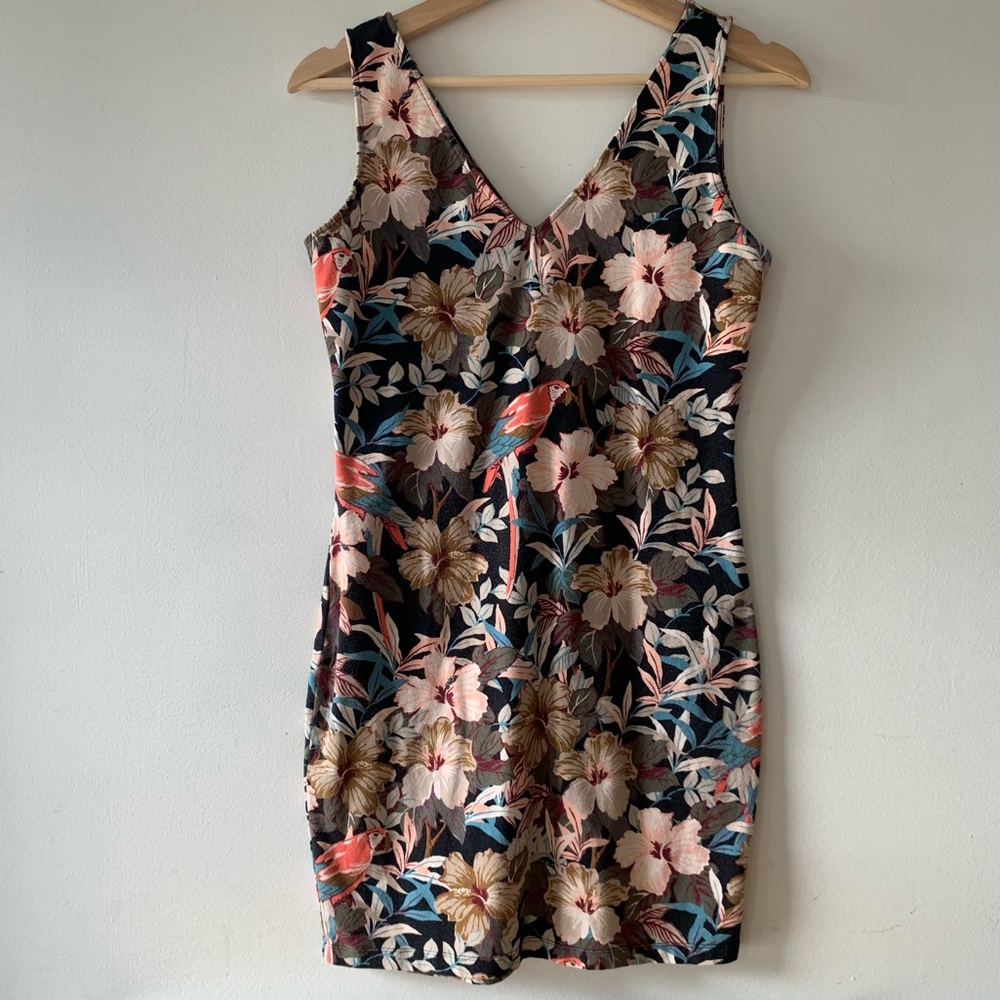 Floral Parrot Dress
